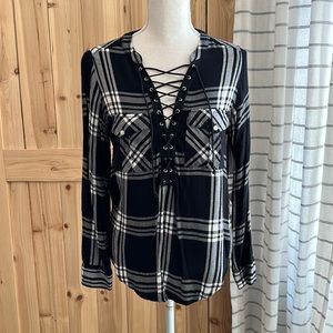 Express lace up soft flannel